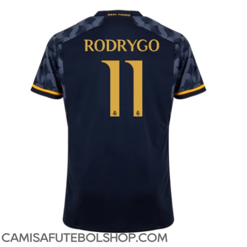Camisa de time de futebol Real Madrid Rodrygo Goes #11 Replicas 2º Equipamento 2023-24 Manga Curta